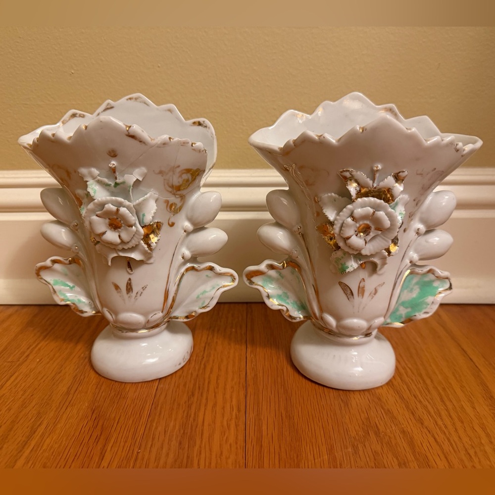 French Wedding Vases- 19th century